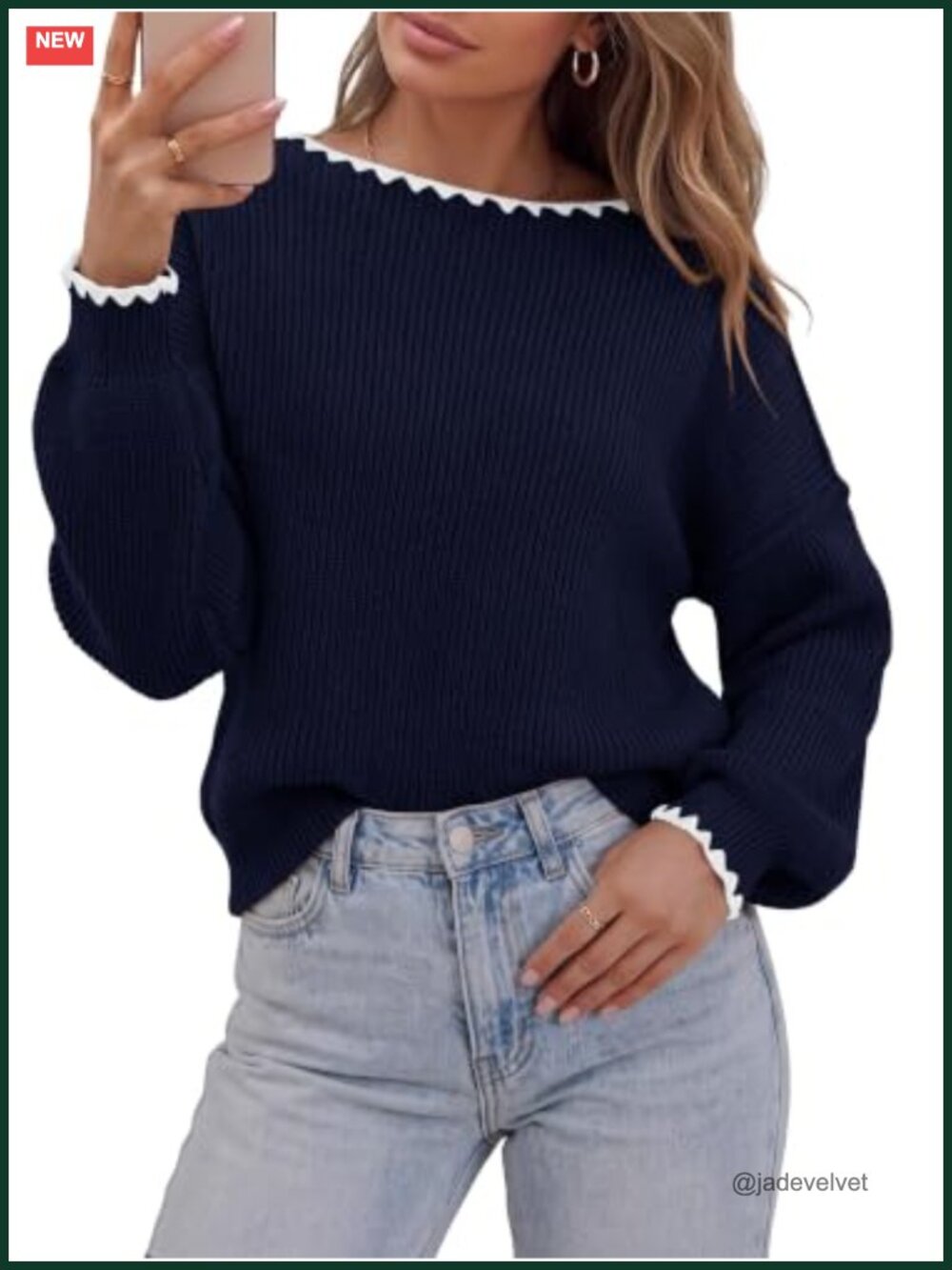 Oversized Chunky Knit Pullover Sweater for Women Fall Y2K Long Sleeve Crew Neck
